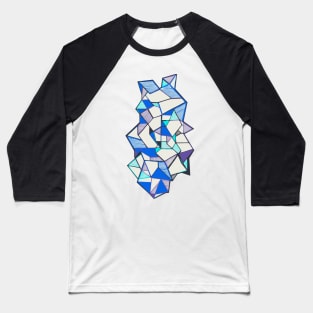 Blue abstract geometric COOL Baseball T-Shirt